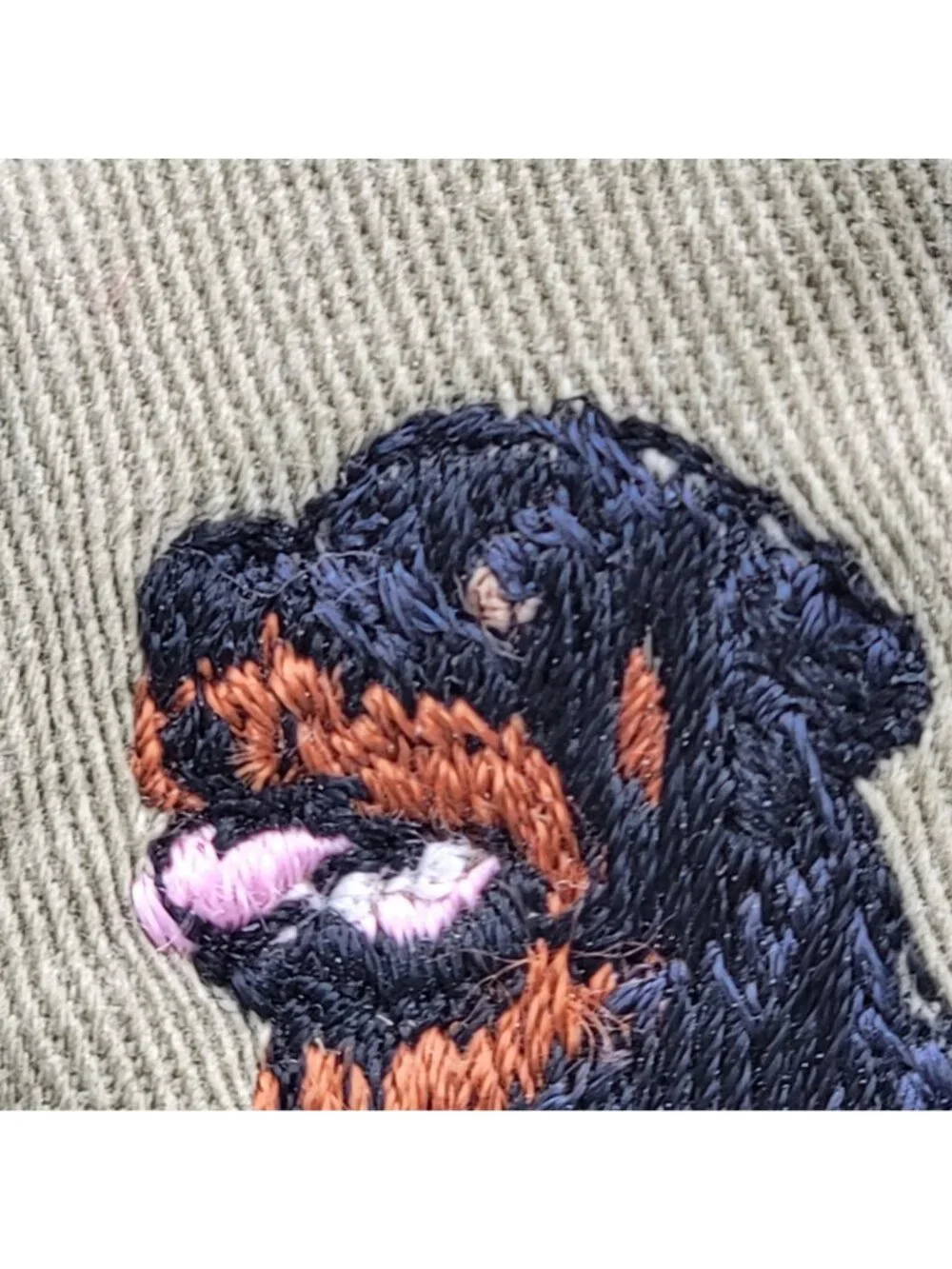 Rottweiler Dog Embroidered Baseball Cap, Dad Cap & Distressed Gray Adjustable St - Picture 11 of 14